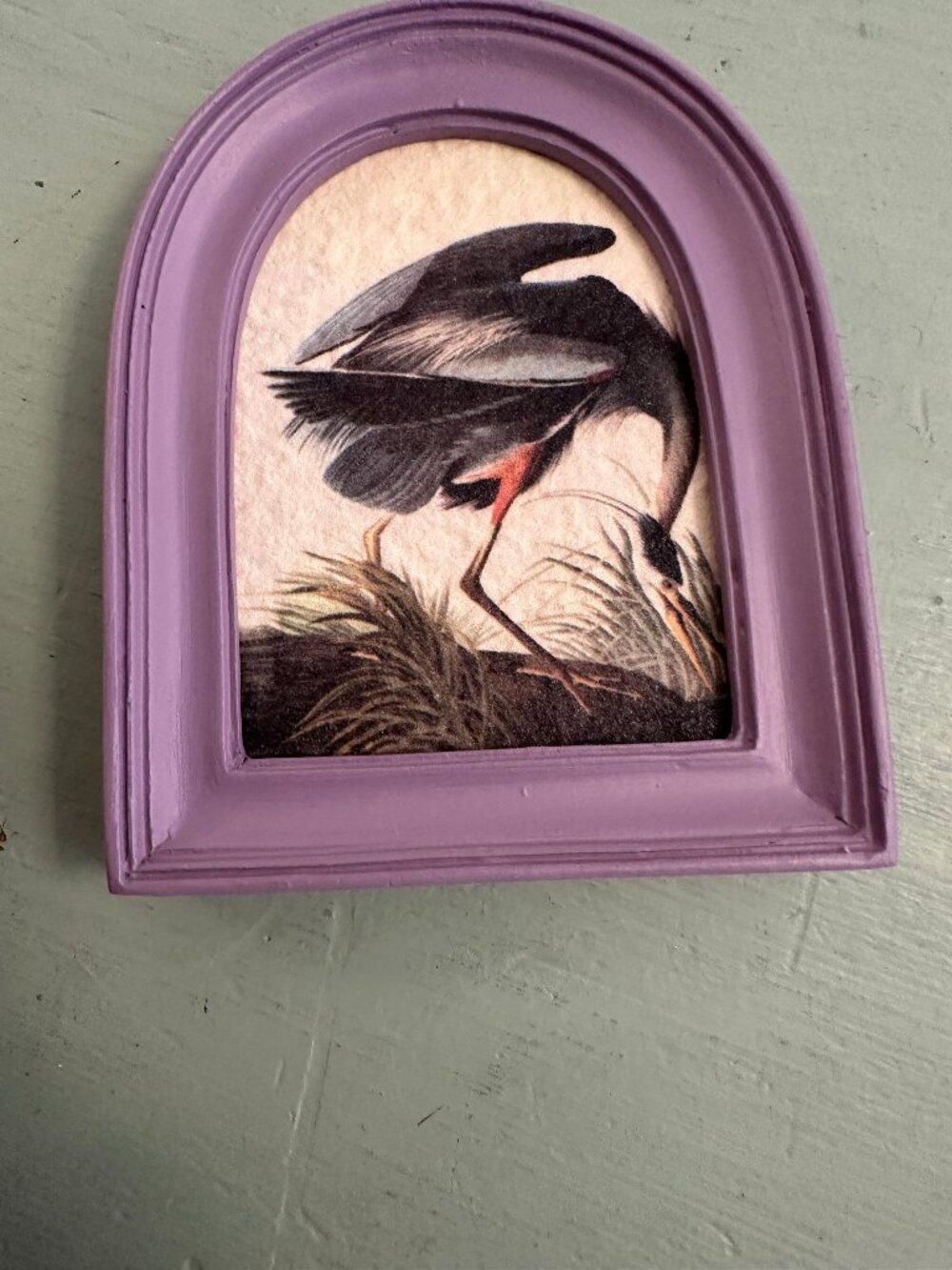 Resin Mini Framed Art Purple Magnet NEW Home Decor Lavender Magnet Refrigerator